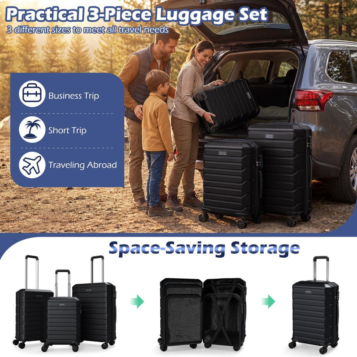 3-Piece Hardside Luggage Set