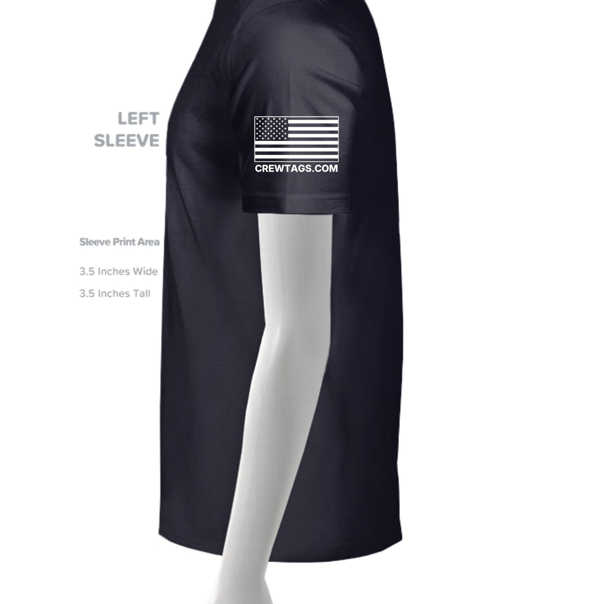 Go Navy Beat Army T-Shirt Navy Blue Left Sleeve