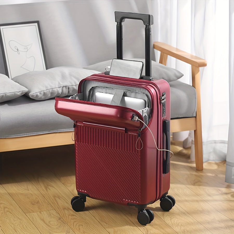 Hardside Carry-On Suitcase with USB Port & TSA Lock