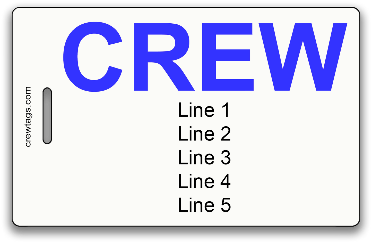 Blue Crew Bag Tags - Crew Tags