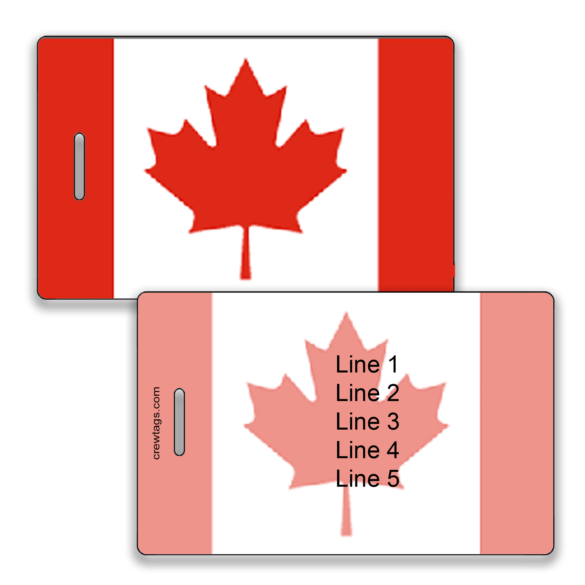 Canada Flag Luggage Tags - Crew Tags