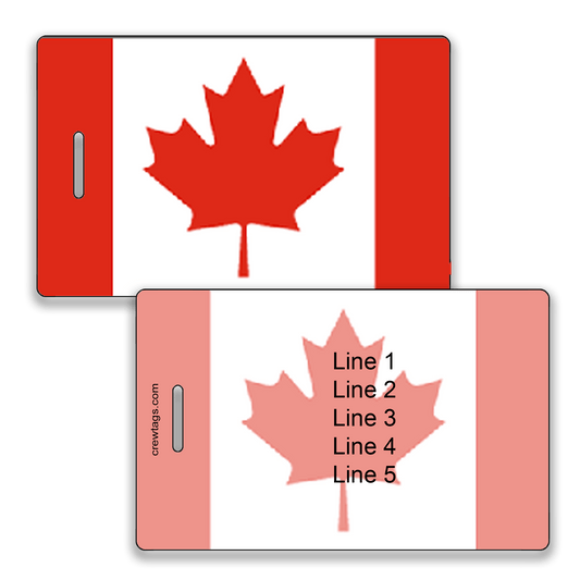 Canada Flag Luggage Tags - Crew Tags
