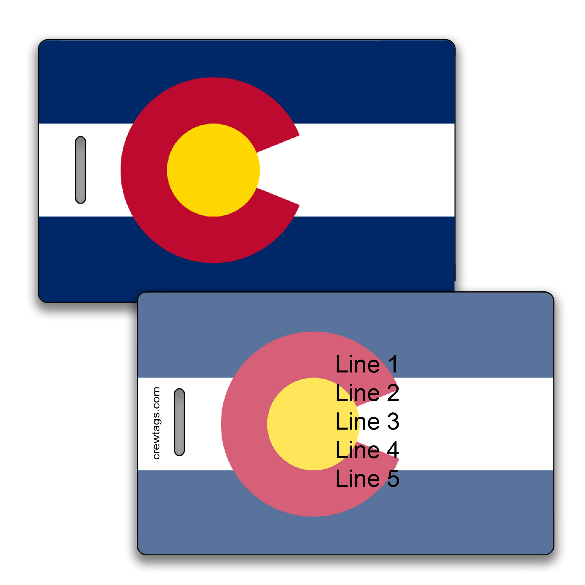 Colorado Flag Luggage Tags - Crew Tags