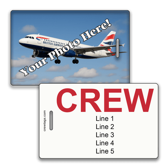 Custom Photo Crew Bag Tags Red - Crew Tags