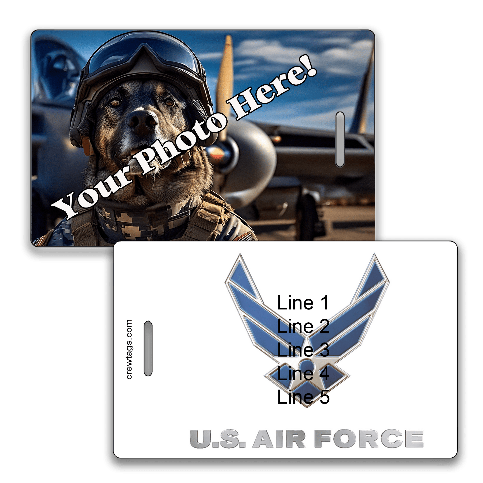 U.S. Air Force Custom Photo Luggage Tag - Crew Tags