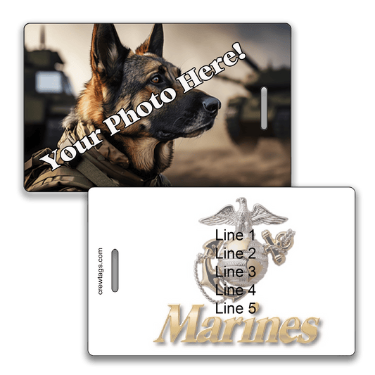 U.S. Marine Corps Custom Photo Luggage Tag - Crew Tags