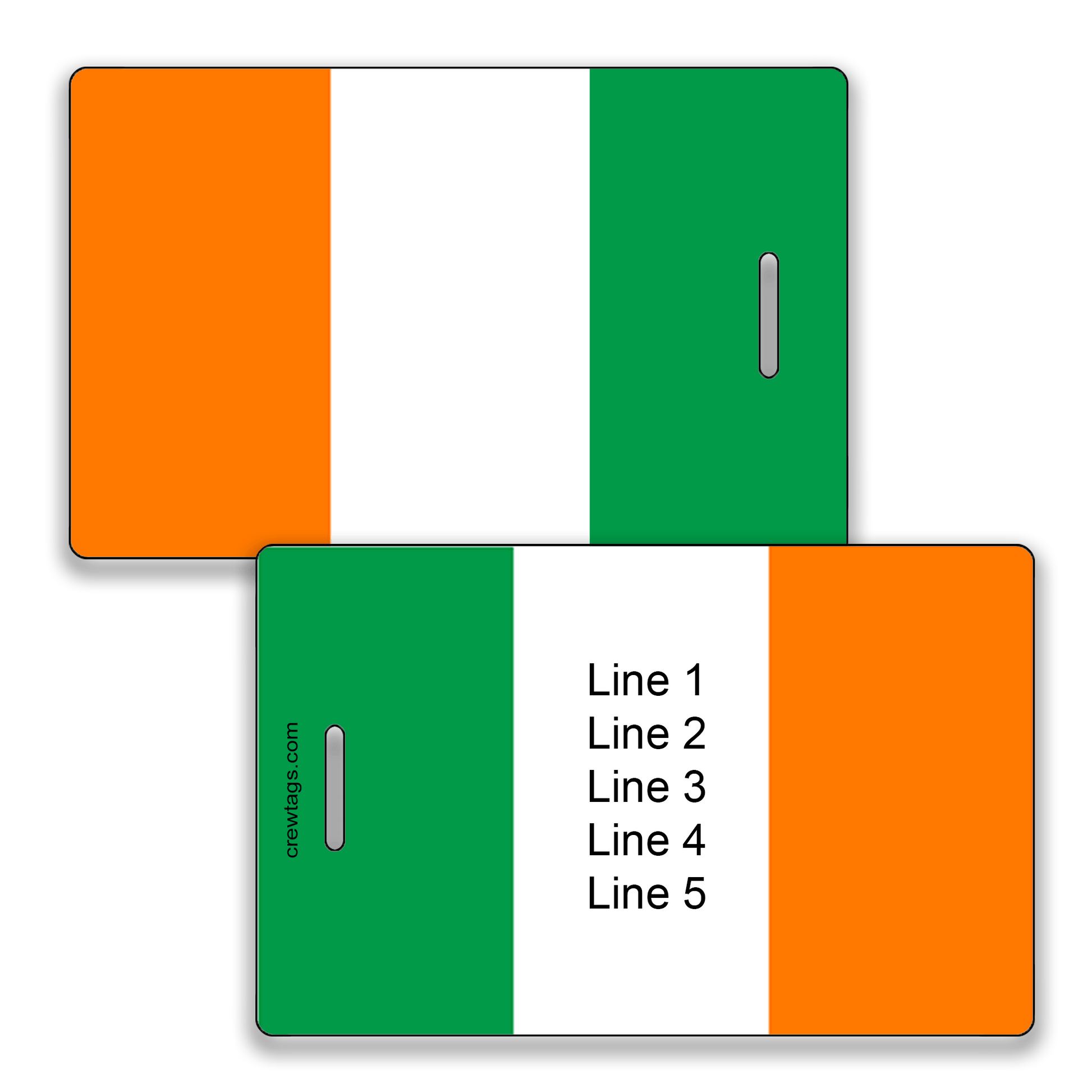 Ireland Flag Luggage Tags - Crew Tags