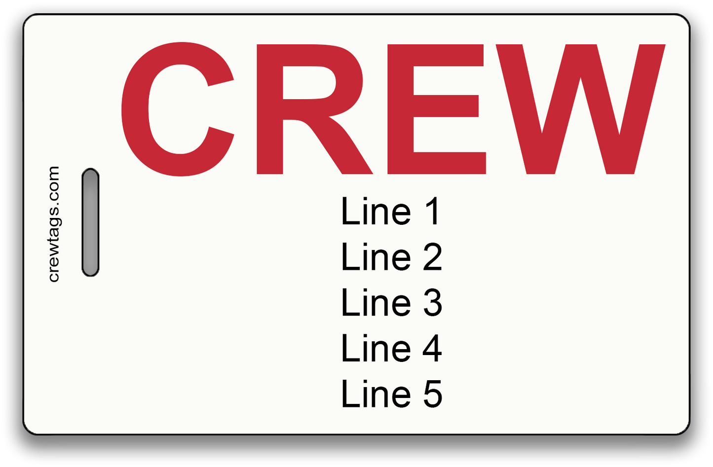 Red Crew Bag Tags - Crew Tags