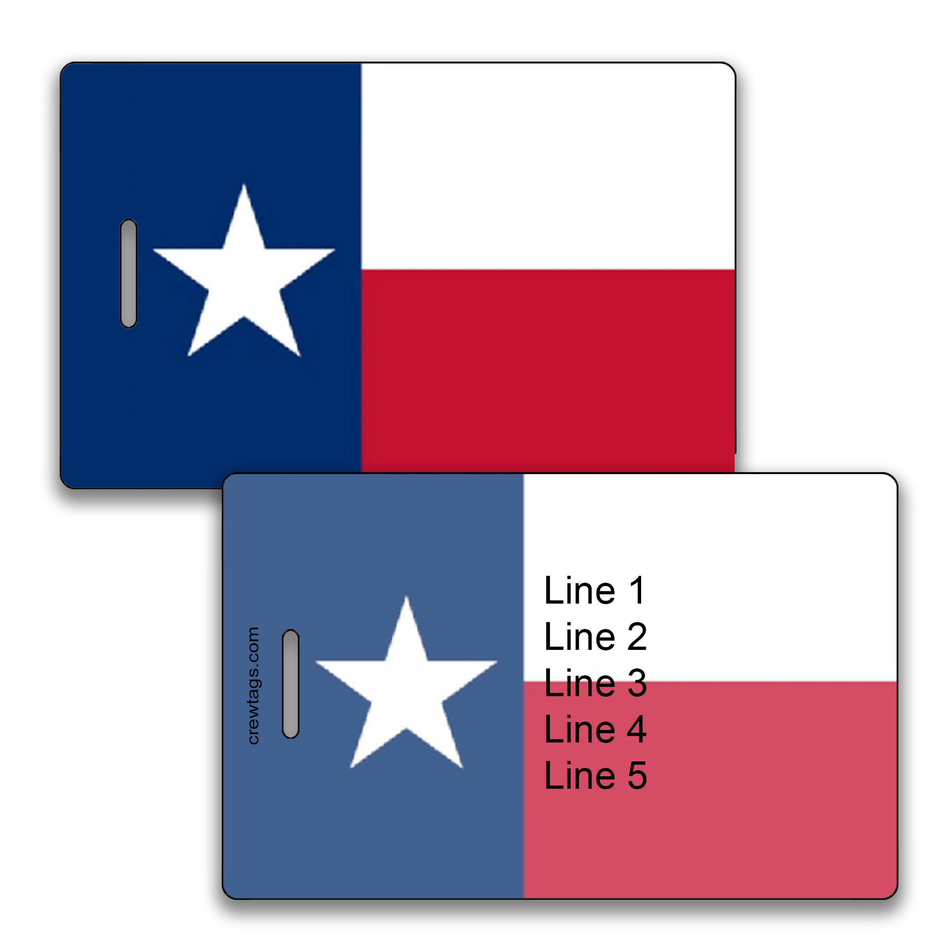 Texas Flag Luggage Tags - Crew Tags