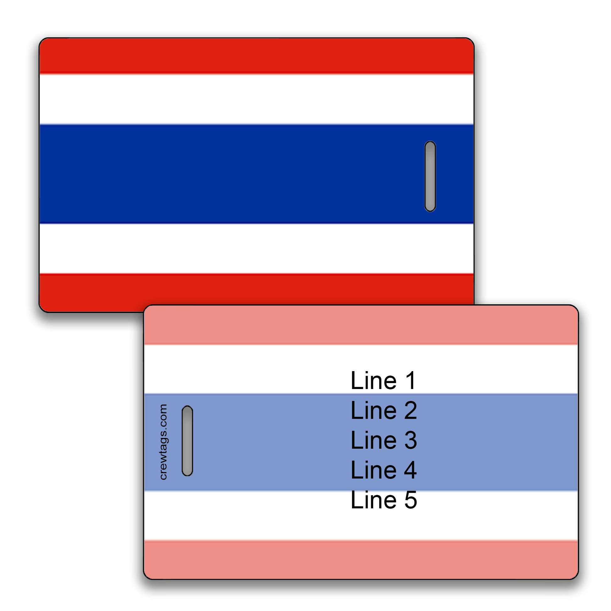 Thailand Flag Luggage Tags - Crew Tags