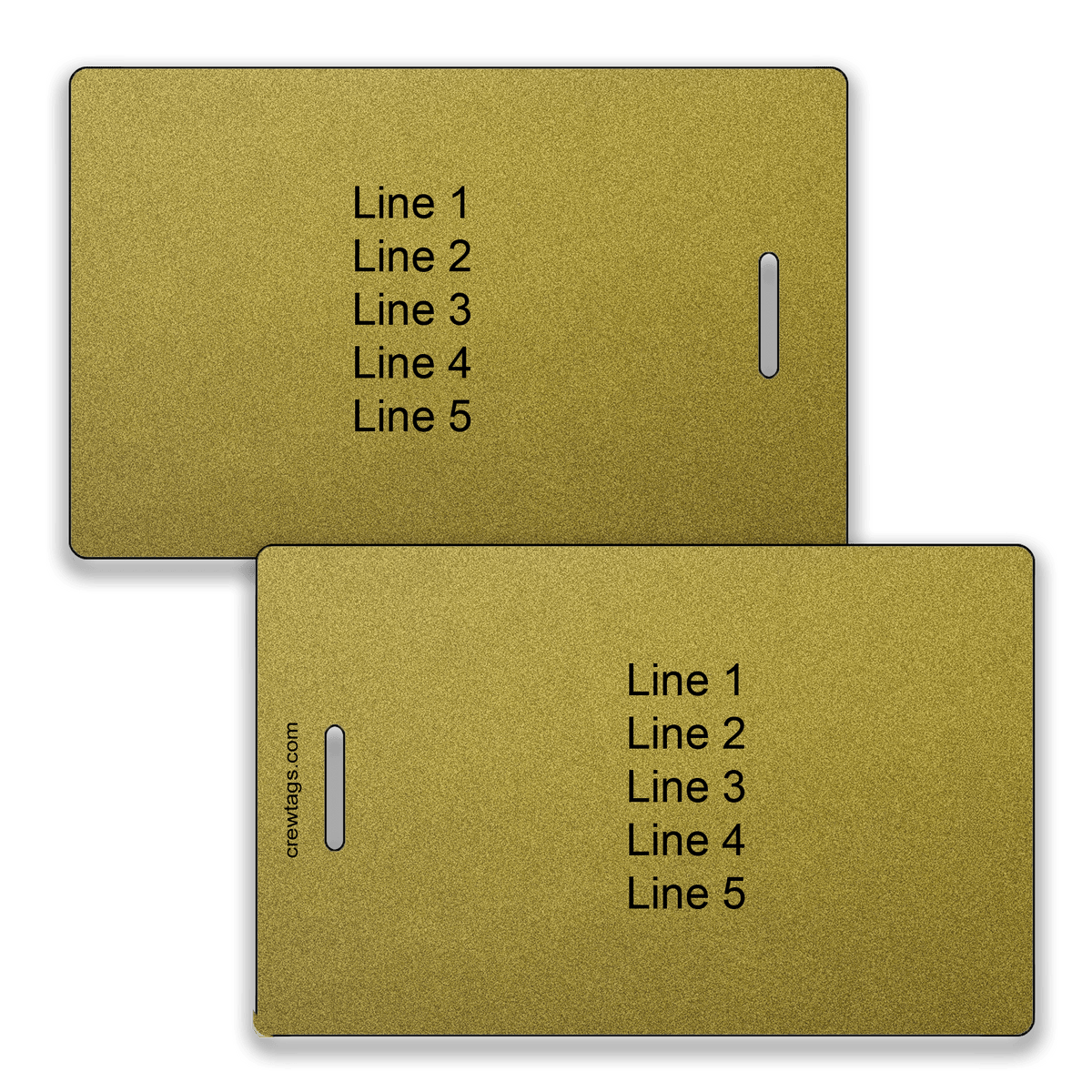 Personalized metallic gold luggage tag for travel bags – Crew Tags