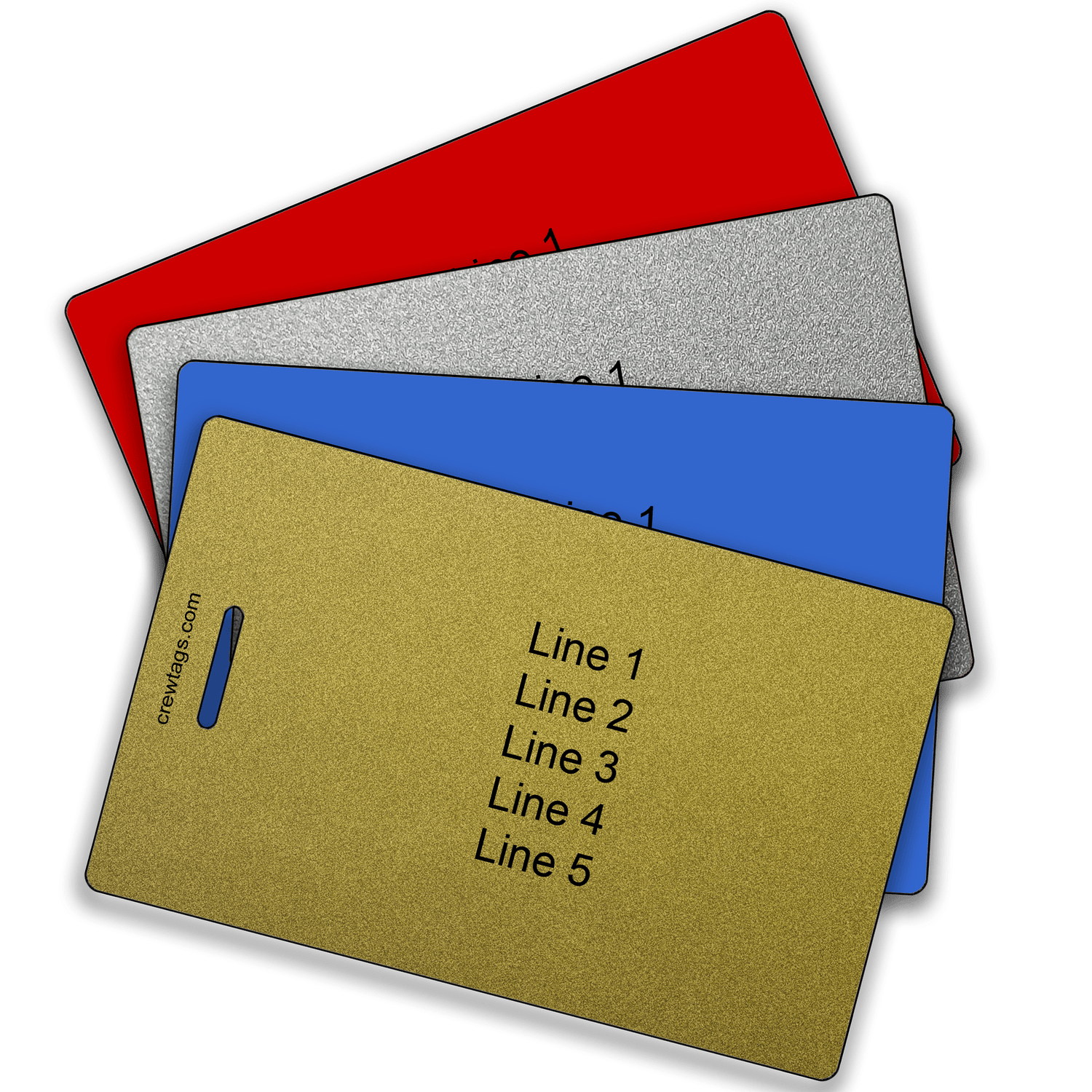Solid Color Luggage Tags - Crew Tags