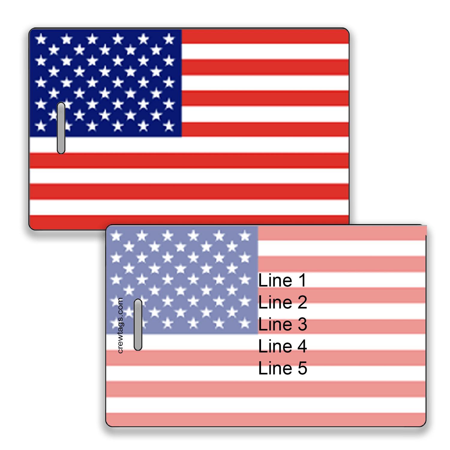 Flag Luggage Tags - Crew Tags