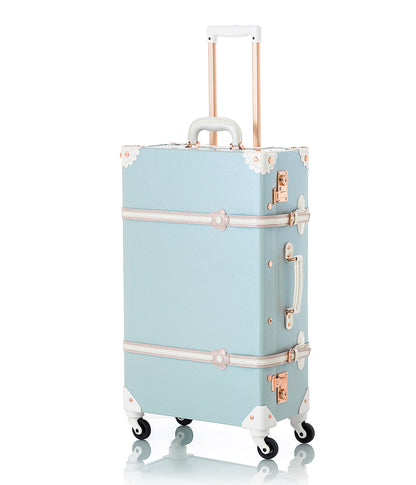 Minimalism XL Checked Suitcase – Sky Blue