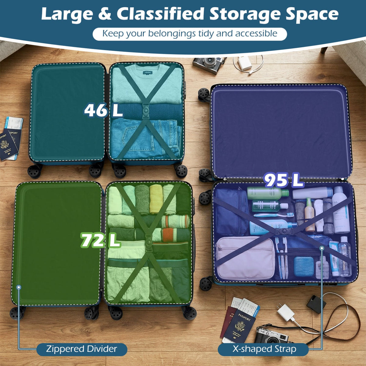 3-Piece Hardside Luggage Set