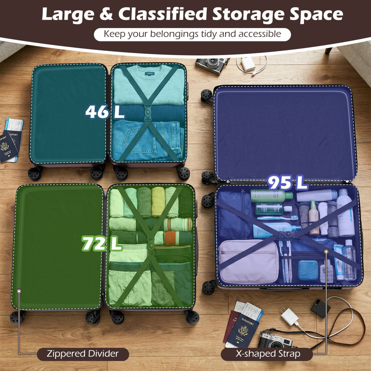 3-Piece Hardside Luggage Set