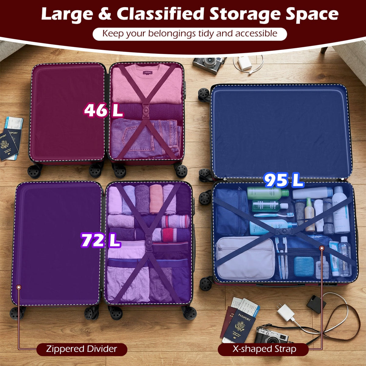 3-Piece Hardside Luggage Set
