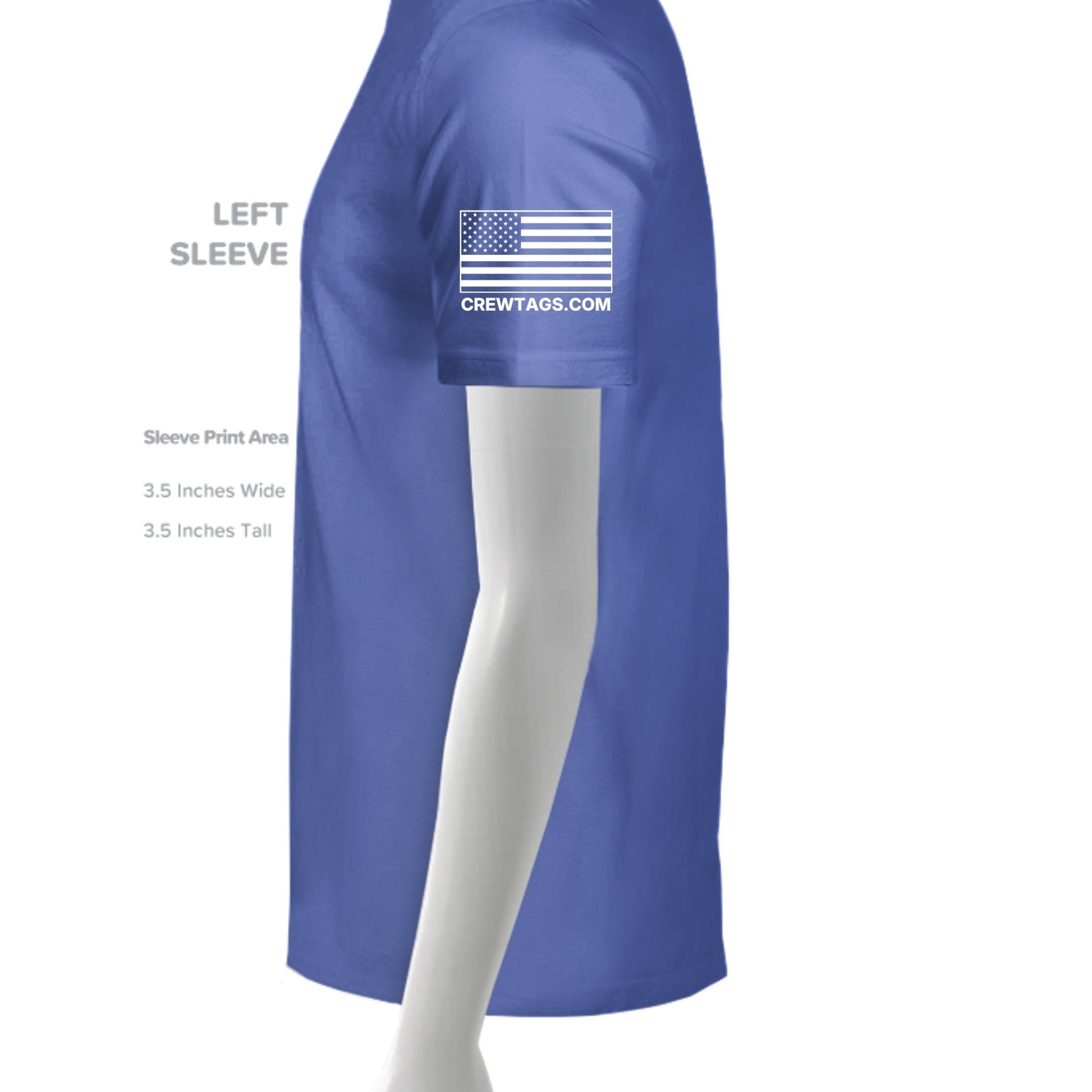 America 250 Blue T-Shirt Left Sleeve