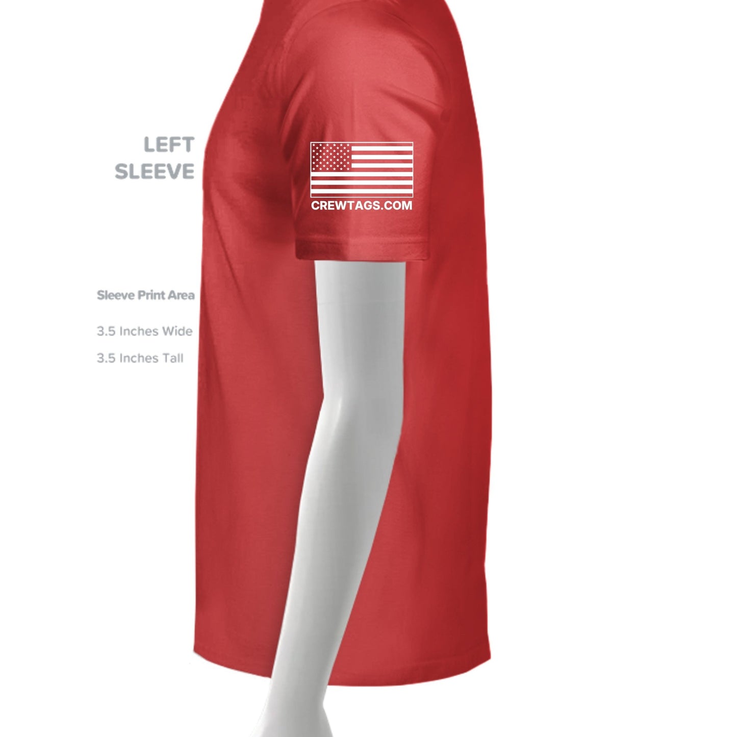 America 250 Red T-Shirt Left Sleeve