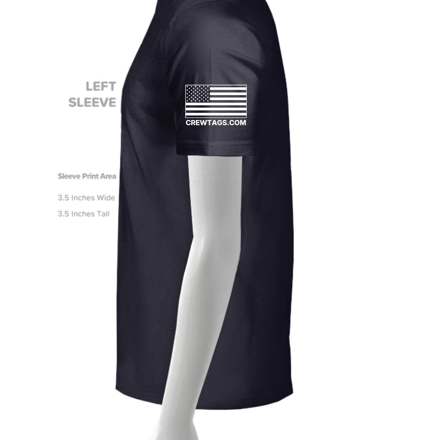 Go Navy Beat Army T-Shirt Navy Blue Left Sleeve