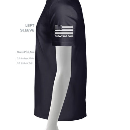 Go Navy Beat Army T-Shirt Navy Blue Left Sleeve