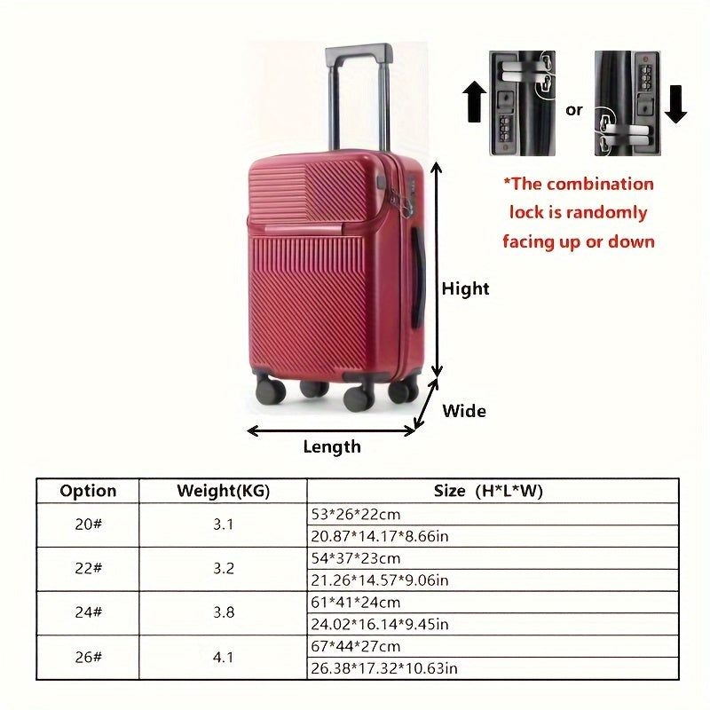 Hardside Carry-On Suitcase with USB Port & TSA Lock