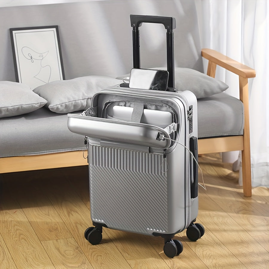 Hardside Carry-On Suitcase with USB Port & TSA Lock