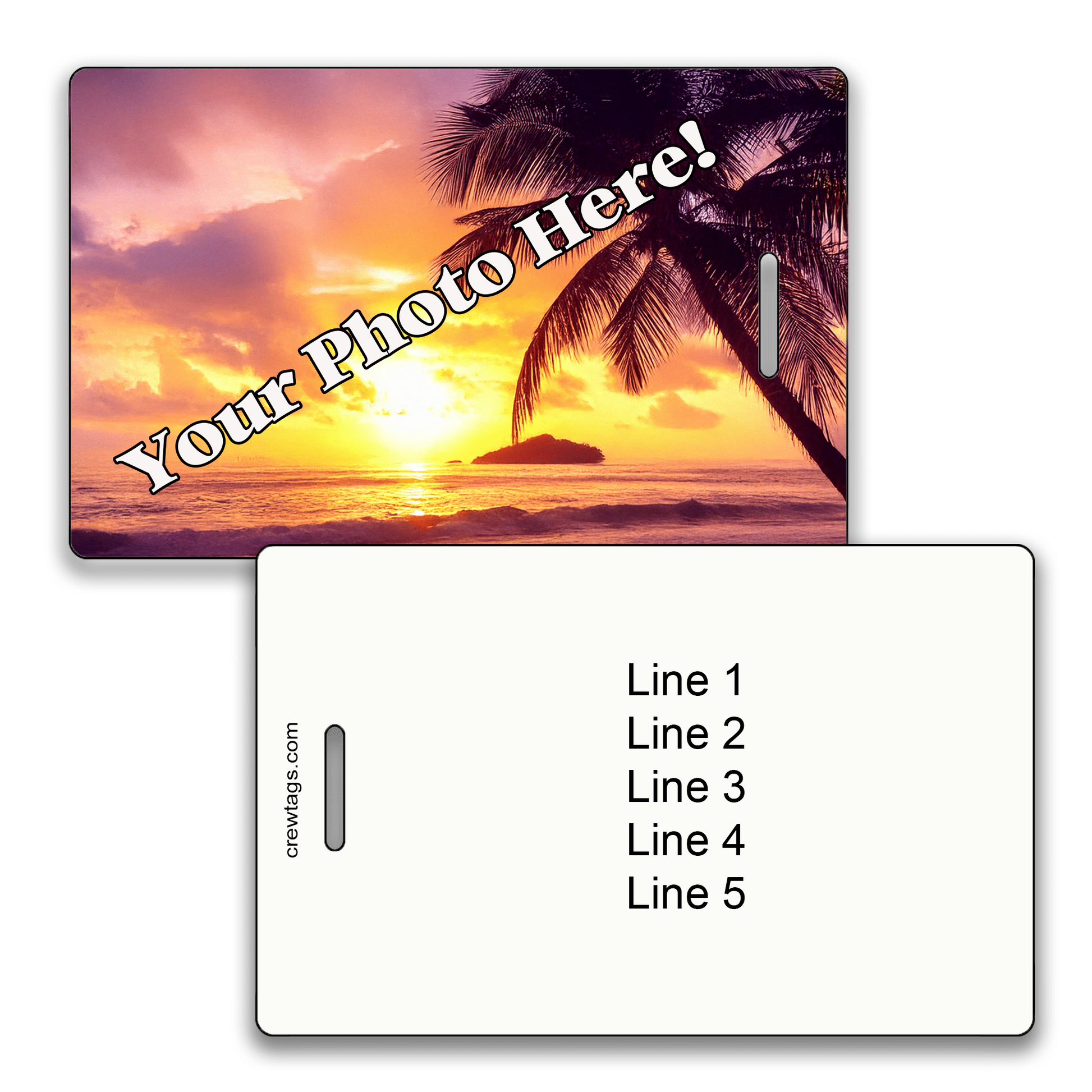 Custom Photo Luggage Tags - Crew Tags