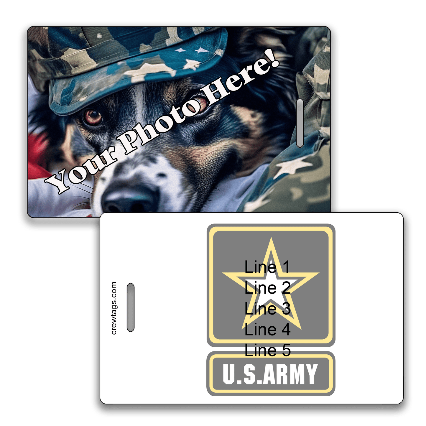 U.S. Army Custom Image Luggage Tags. - Crew Tags