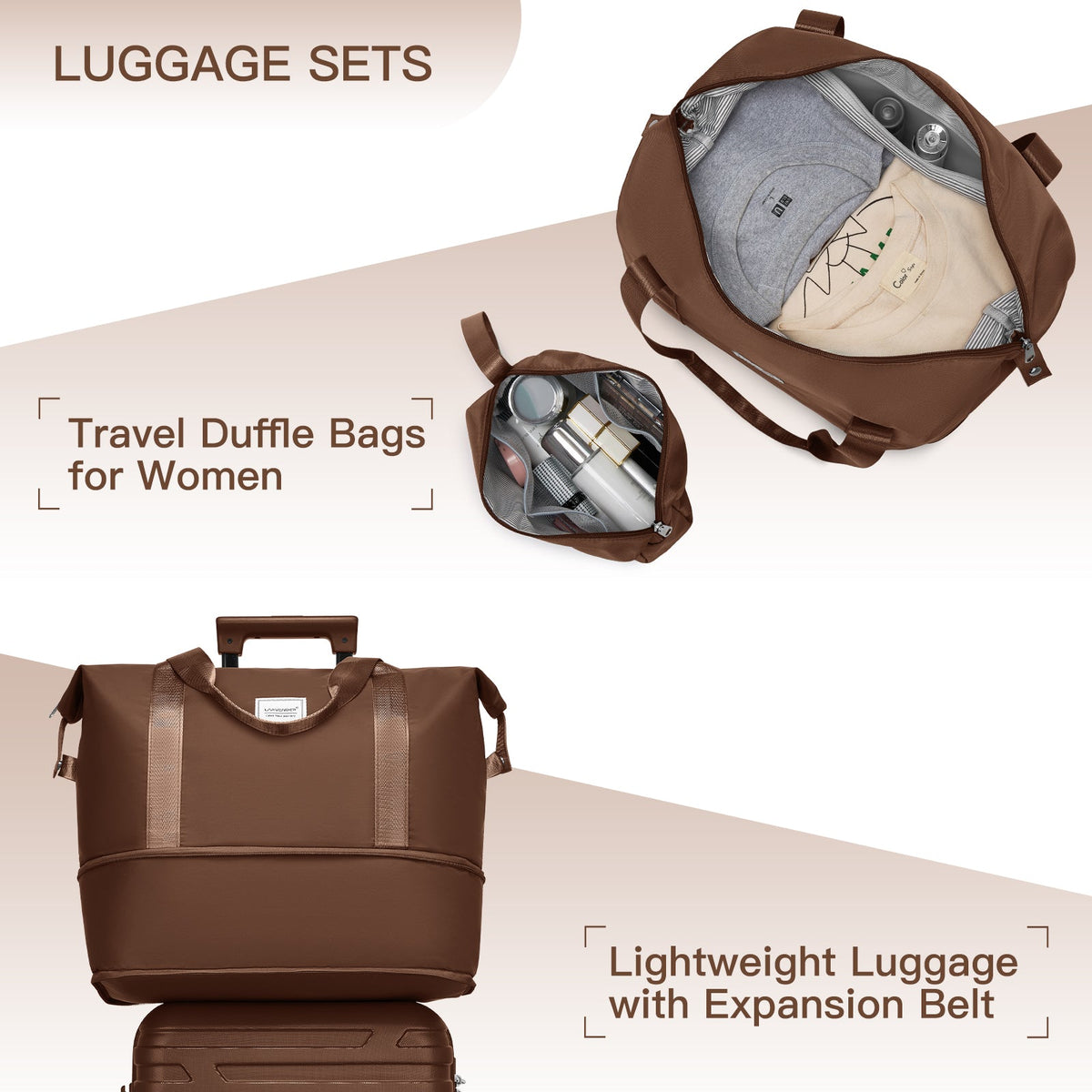 Hardside Luggage Set and Duffel Bags (6-Piece)
