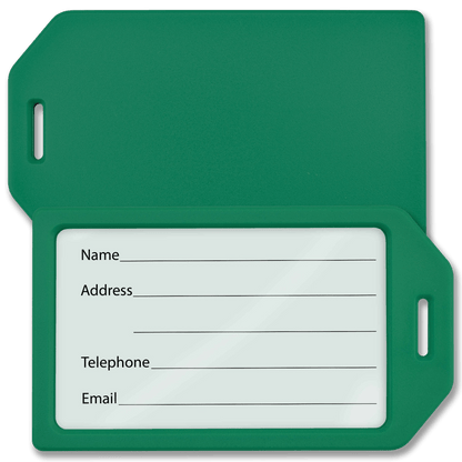 Green Business Card Holder Luggage Tag - Crew Tags