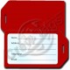 BUSINESS CARD HOLDER LUGGAGE TAG - RED