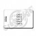 DIVE FLAG LUGGAGE TAG WITH WHITE BACK AND BLACK INK