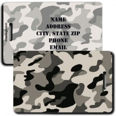 CAMOUFLAGE LUGGAGE TAGS - GRAY