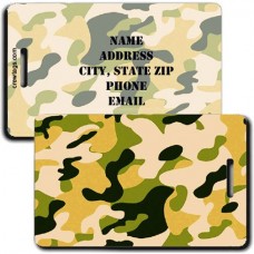 CAMOUFLAGE LUGGAGE TAGS - YELLOW