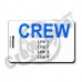 CREW TAGS WITH BLUE CREW ON BOTH SIDES
