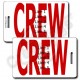 BOLD RED CREW TAGS