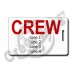 CREW TAGS: SAME INFORMATION PRINTED ON BOTH SIDES