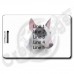MINIATURE BULL TERRIER LUGGAGE TAGS - BLACK AND WHITE