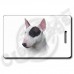 MINIATURE BULL TERRIER LUGGAGE TAGS - BLACK AND WHITE