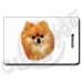 POMERANIAN LUGGAGE TAGS - RED
