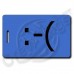 FROWN EMOTICON LUGGAGE TAG :-( BLUE