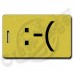 FROWN EMOTICON LUGGAGE TAG :-( GOLD