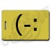 LEFT HANDED SMILE EMOTICON LUGGAGE TAG (-: GOLD