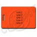 STICKING OUT TONGUE EMOTICON LUGGAGE TAG :-p NEON ORANGE