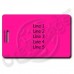 STICKING OUT TONGUE EMOTICON LUGGAGE TAG :-p NEON PINK