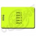 STICKING OUT TONGUE EMOTICON LUGGAGE TAG :-p NEON YELLOW