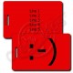 CLASSIC SMILEY EMOTICON LUGGAGE TAG :-) RED