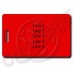 CLASSIC SMILEY EMOTICON LUGGAGE TAG :-) RED