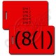HOMER EMOTICON LUGGAGE TAG (8(|) RED
